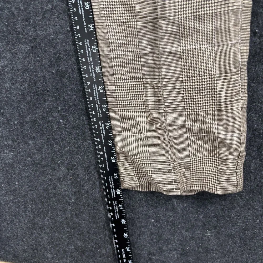 Polo Golf Ralph Lauren Pants Men's 33x30 Brown Linen Blend Plaid Tweed